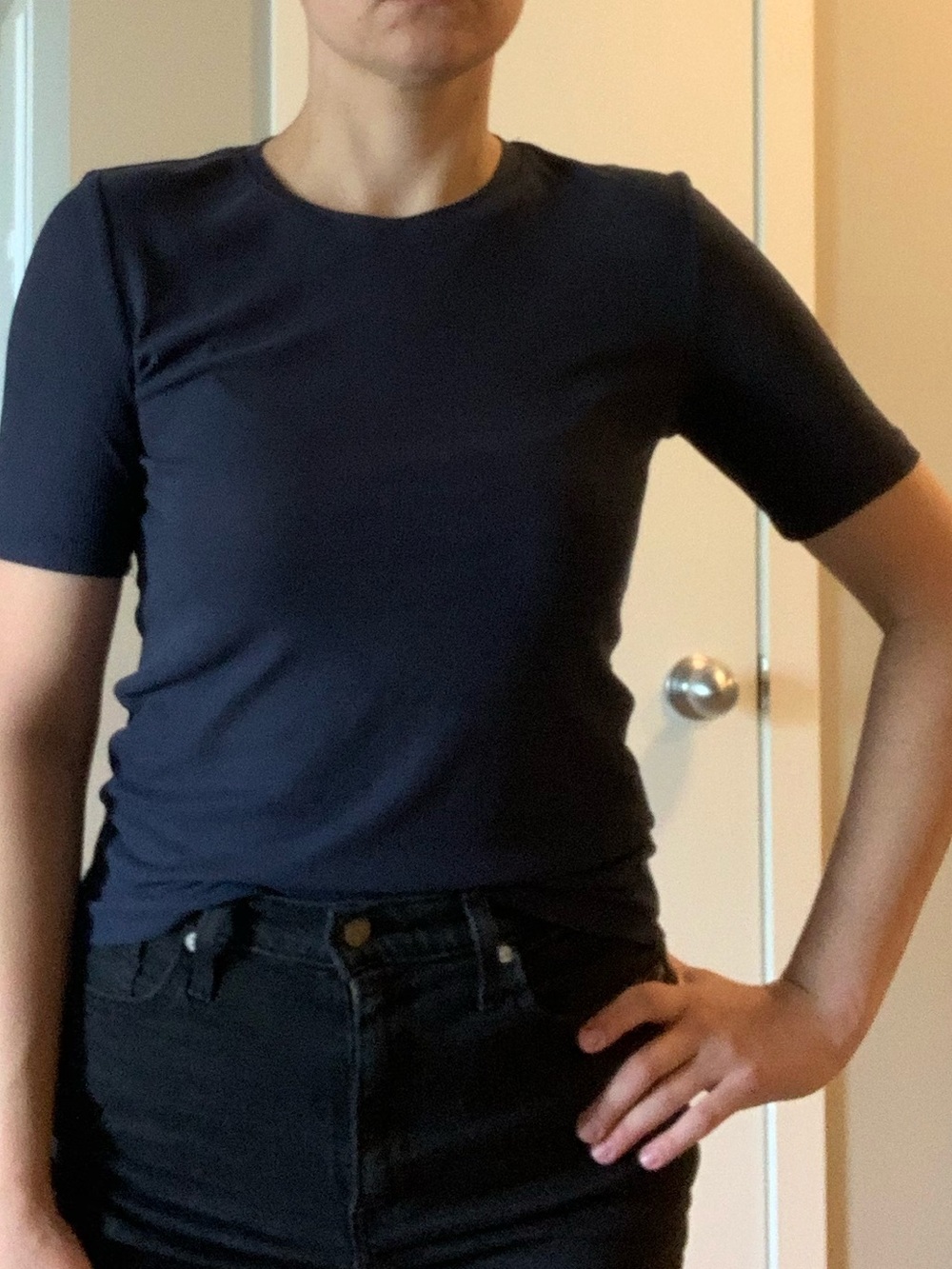 *like new* Frank and Oak Dark Blue Ribbed T-shirt